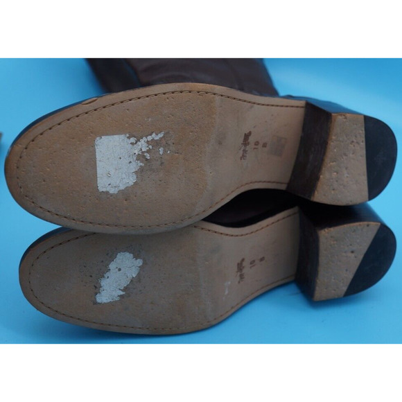 Coach Carolina Extended Wide calf Brown Knee High Riding Tall Boots Sz 10B - Picture 9 of 12